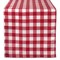 Contemporary Home Living Checkered Outdoor Rectangular Table Runner - 72" - Red and White
